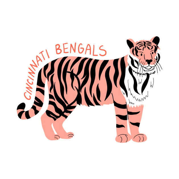 Cincinnati Bengals Football Tiger by Moon Ink Design