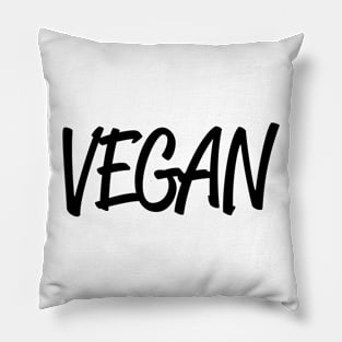 vegan black Pillow