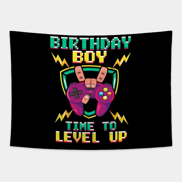 Gamer Birthday Funny Gift Boy Tapestry by Pummli