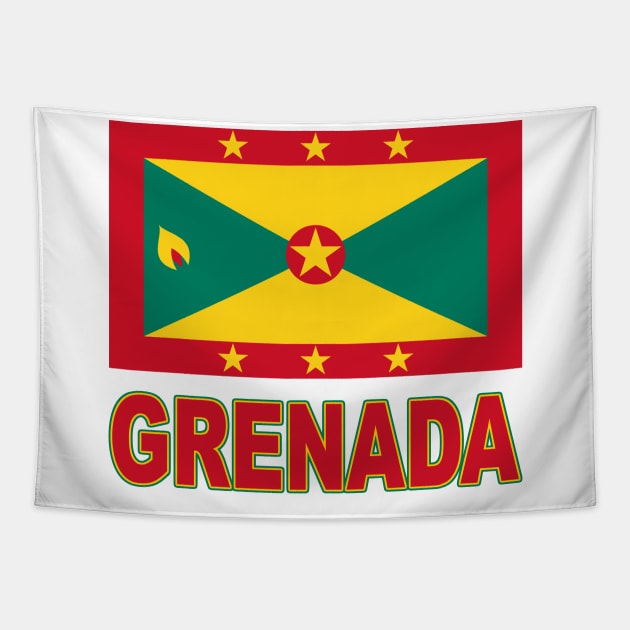 The Pride of Grenada - National Flag Design Tapestry by Naves