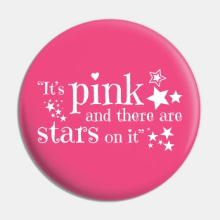 It's pink and there are stars on it Pin