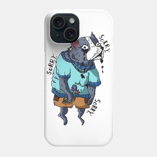 overly apologetic pitbull Phone Case by Animal Surrealism