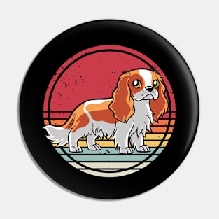 Cavalier King Charles Spaniel Retro Vintage Pin