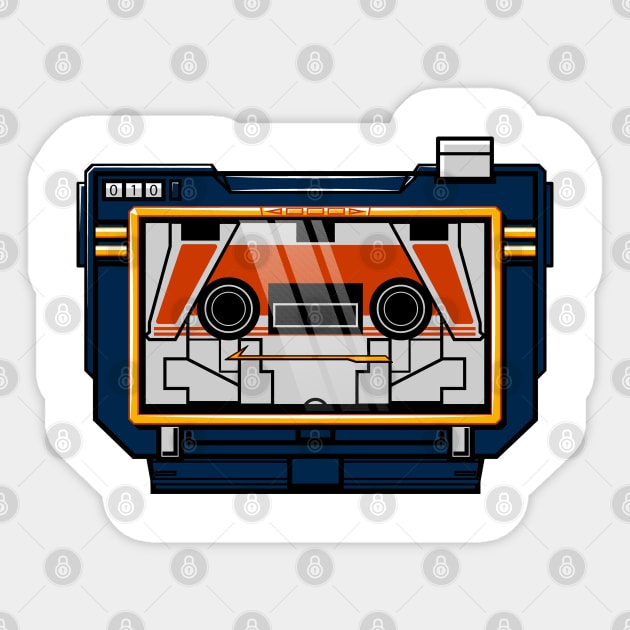 Cassette Chest Soundwave Cassette Sticker TeePublic