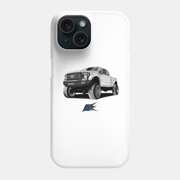 ford f250 hd truck white Phone Case by naquash