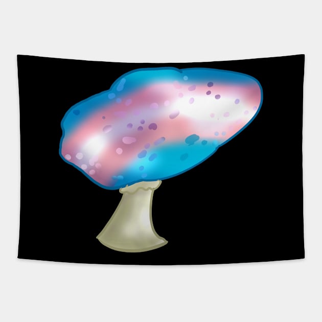 Transgender LGBTQ Pride Flag Mushroom Tapestry by YouAreValid