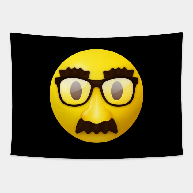 Disguised face emoji Tapestry by Vilmos Varga