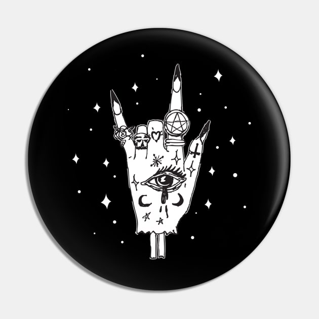 Witchy Hand Gothic, Punk, Pagan, Wiccan Pin by LunaElizabeth