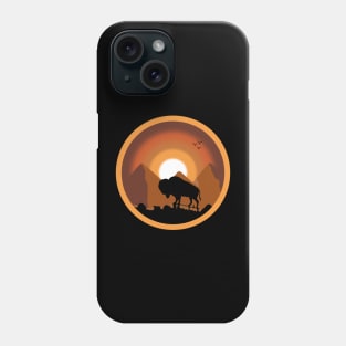 buffalo sunset orange Phone Case