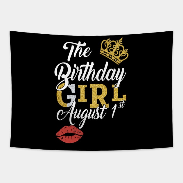 Queen The Birthday Girl July 1st Shirt Funny Birthday Gifts Tapestry by Alana Clothing