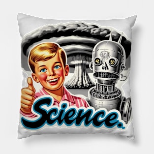 Science Thumbs Up Funny Retro Artificial Intelligence AI Pillow