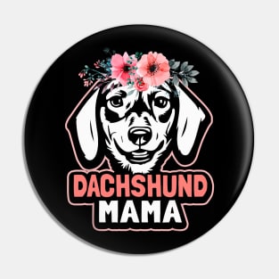 Dachshund Mama Floral Lover Pin