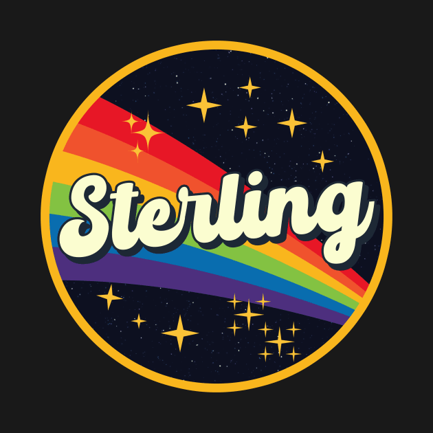 Sterling // Rainbow In Space Vintage Style by LMW Art