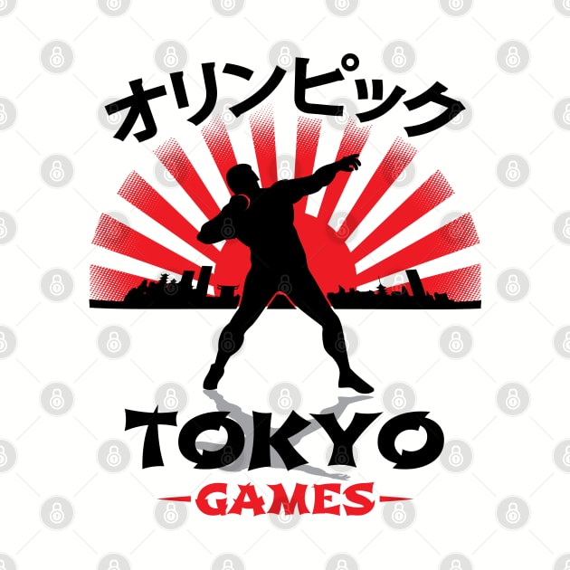 Shotput Thrower Tokyo Olympics Track N Field Athlete by atomguy