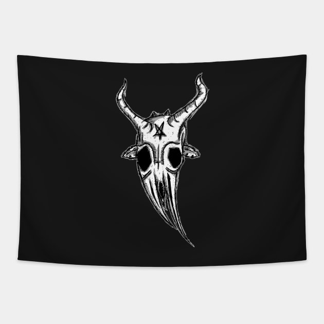 Demon Head Tapestry by MacSquiddles