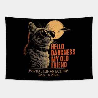 Hello Darkness My Old Friend Partial Lunar Eclipse September 18, 2024 Tapestry