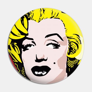 Hollywood Diva retro design Pin