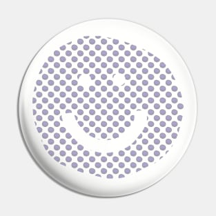 Smiley Face Pattern Lavender Pin