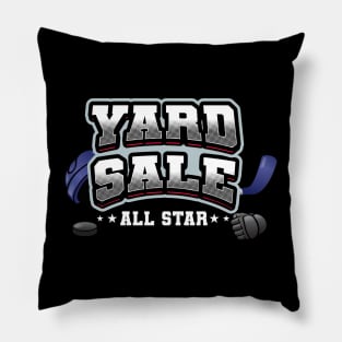 Ice hockey yard sale all star (on dark colors) Pillow