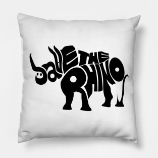 Save The Rhinos Pillow