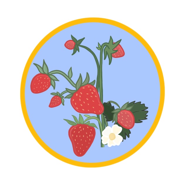 Cute Strawberry Sticker by csikarskie