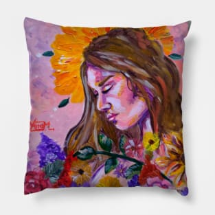 Flowers Illustration Pillow