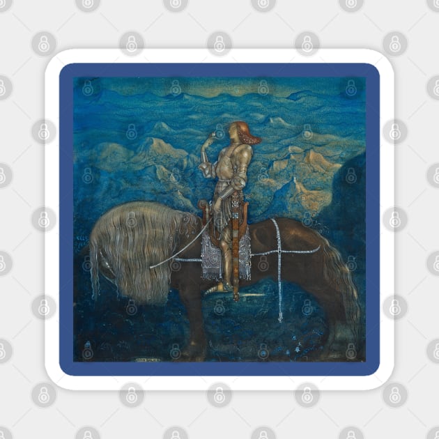 A Knight Rode On by John Bauer 1915 Magnet by immortalpeaches
