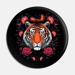 Siberian Tiger Valentine Day Pin