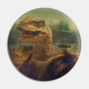 Mona Lisa Velociraptor Pin