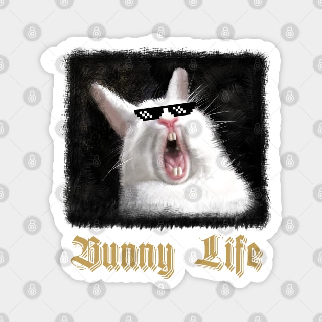 Thug Life Bunny Magnet by SteelWoolBunny