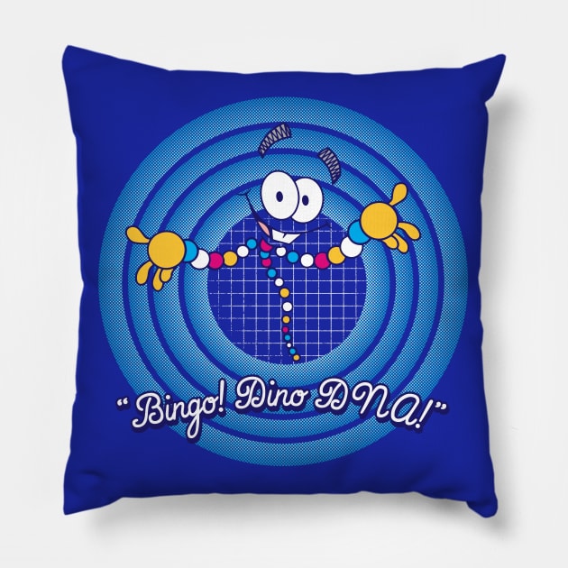 Bingo! Dino DNA! Pillow by Daletheskater