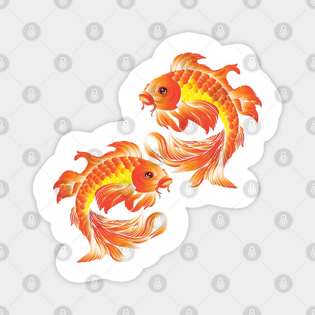 2 Koi Magnet by DickinsonDesign