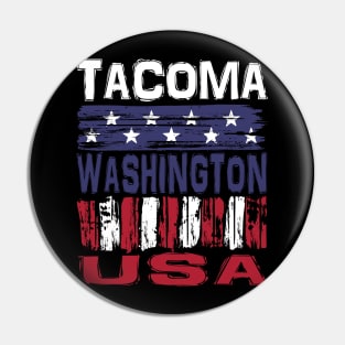 Tacoma Washington USA T-Shirt Pin