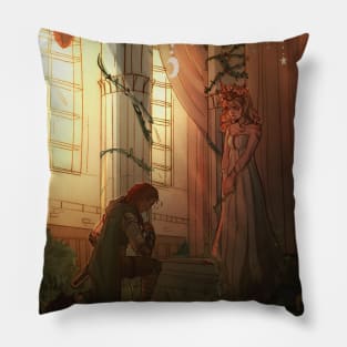 A Knight And Her Queen Pillow