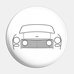 Bristol 408 1960s classic British sport saloon car black outline graphic Pin