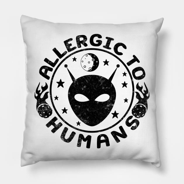 Allergic to Humans Pillow by Mesyo