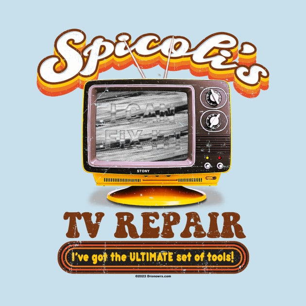 Spicoli's TV Repair by Drew Blood Designs