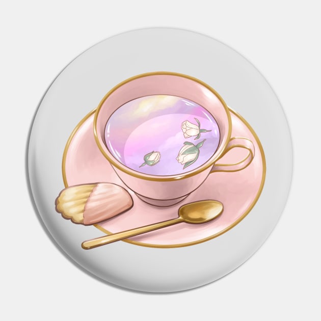 Rose Tea Pin by Avery Ota