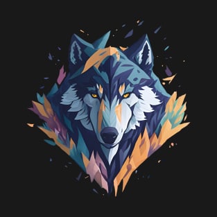 Geometeric Wolf Head T-Shirt