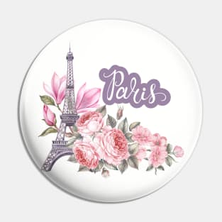 Paris Floral Pin