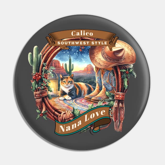 Sedona Cat Southwest Style Nana Love 3AC Pin by catsloveart