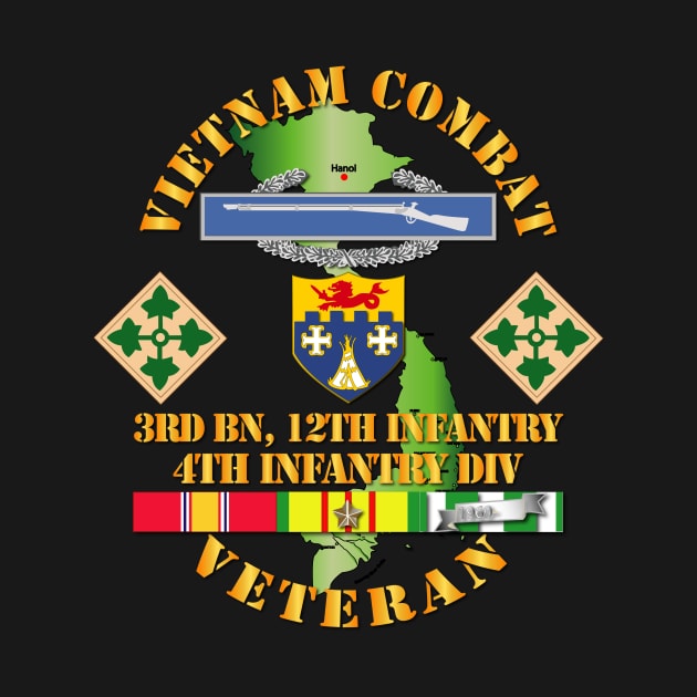 Vietnam Combat Infantry Veteran w 3rd Bn 12th Inf - 4th ID SSI by twix123844