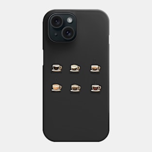 Coffee cup stickers Phone Case