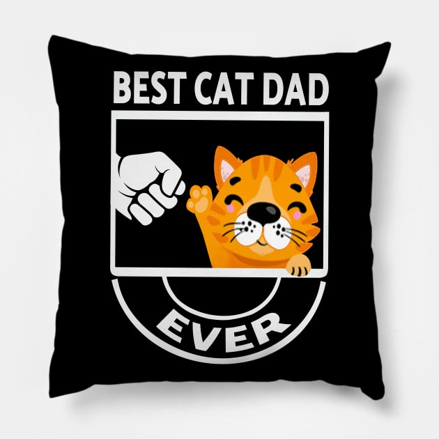 best cat dad ever Pillow by Xonmau