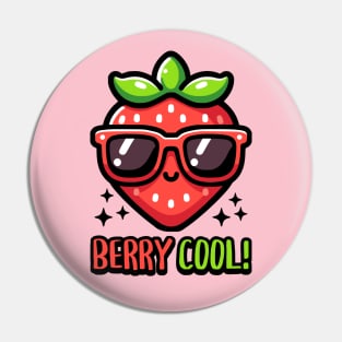 Berry Cool! Cute Strawberry Pun Pin