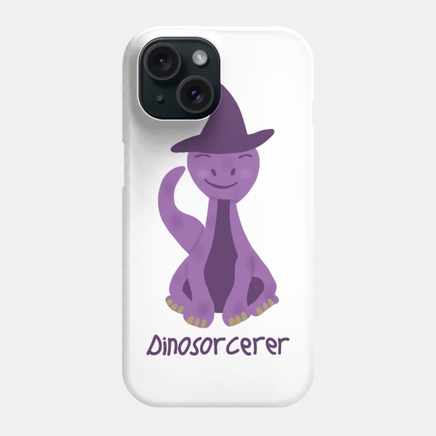 Dinosorcerer (purple making dinosaur) Phone Case by Becky-Marie