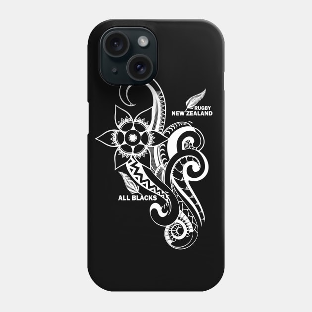 All Blacks Rugby New Zealand Maori Tattoo Design Phone Case by CGD