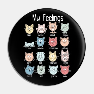 Expressions Print, Emotions Print, Feelings Print, Educational Print for Kids, Funny Cat Print, Montessori Print, Preschool Print, Rainbow Pin