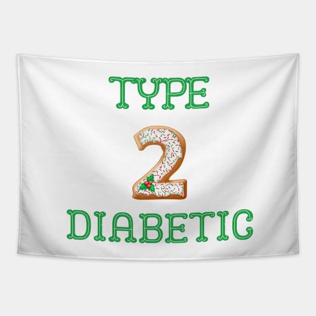 Diabetes Christmas Cookie l Type 2 Diabetic Tapestry by Diabeticsy