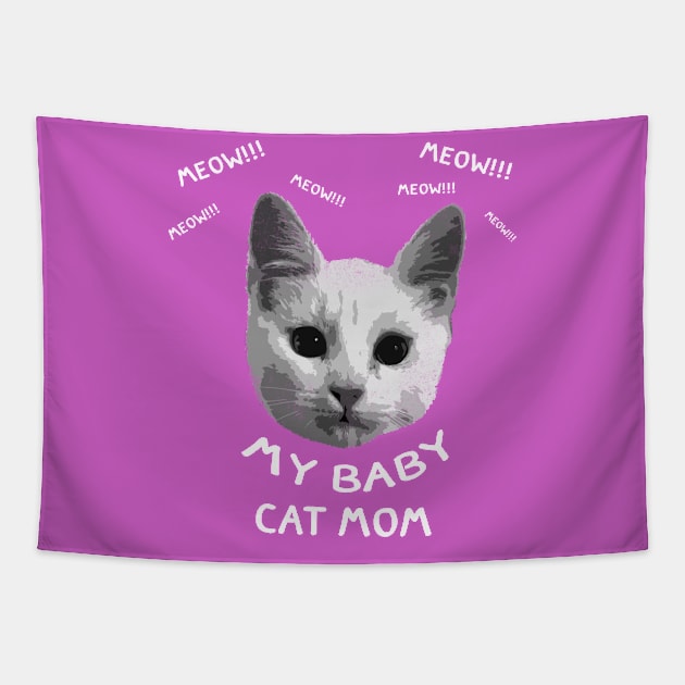 Mybaby Cat Mom Tapestry by Giraroad